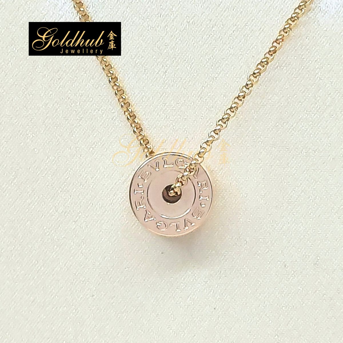 Bulgari B.zero1 Mini Pendant Necklace, Paved Diamonds in Rose Gold