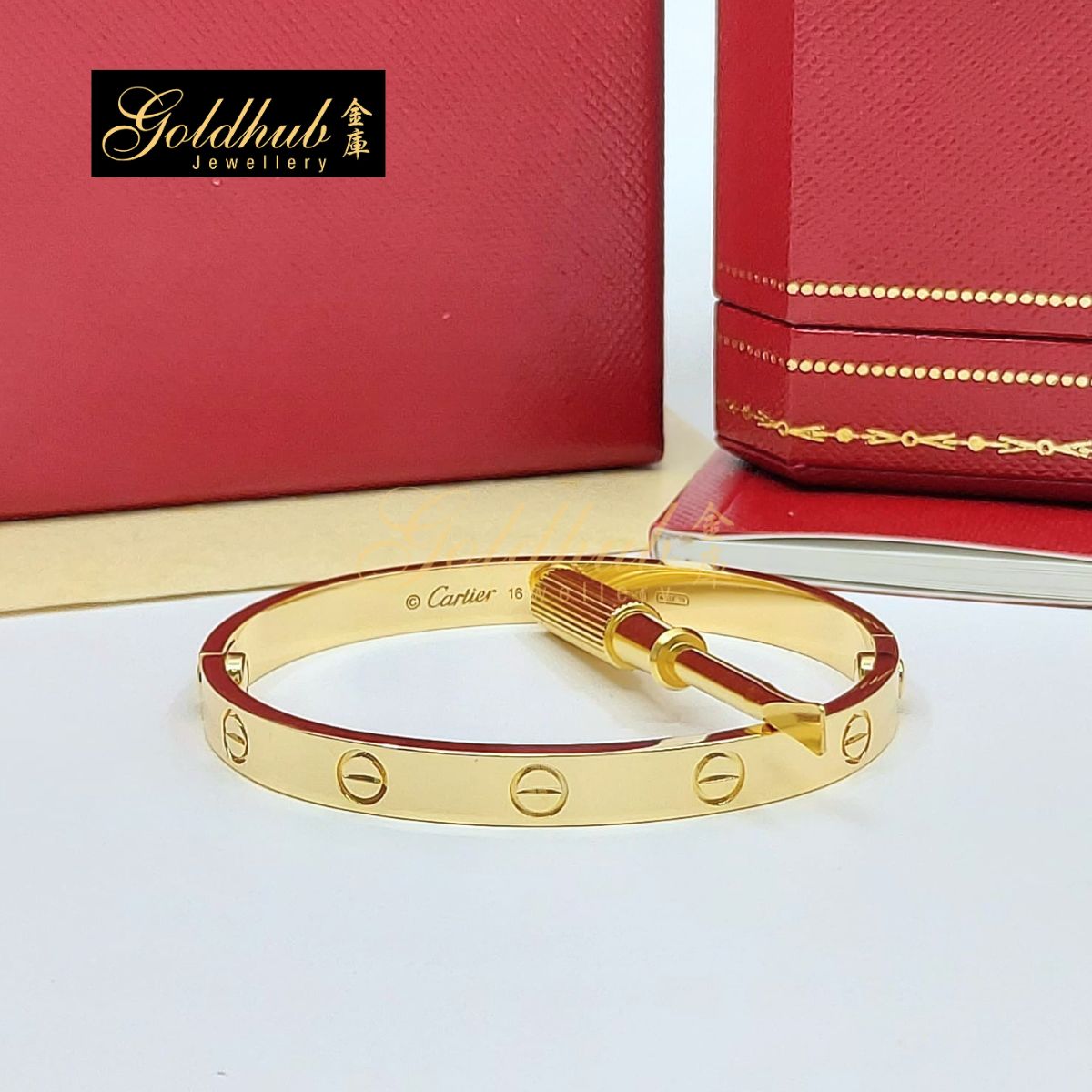 Cartier Love Bracelet, Classic Model in Yellow Gold, Size 16