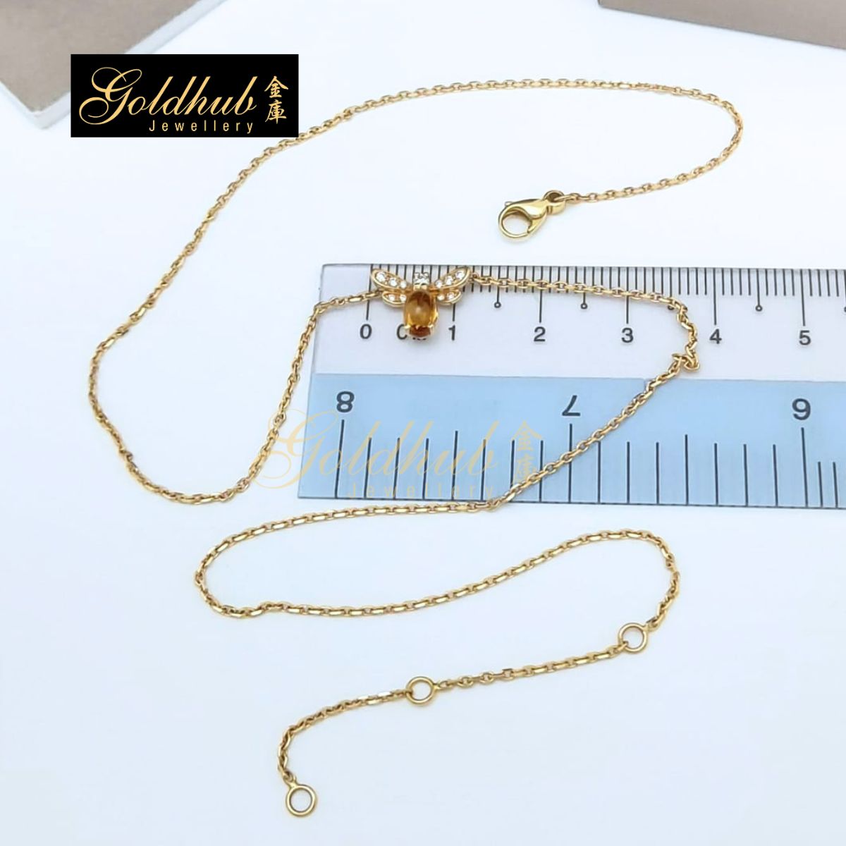 Chaumet Attrape Moi Si Tu M'Aimes Bee Necklace, Citrine Diamonds in Yellow Gold