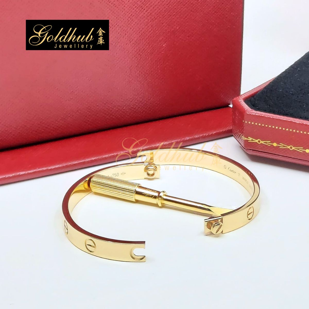 Cartier LOVE Bracelet, Classic Model in Yellow Gold, Size 17