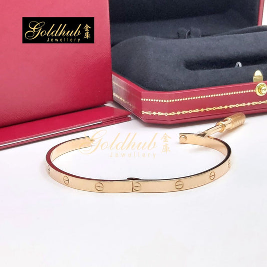 Cartier Love Bracelet, Medium Model in Rose Gold, Size 19