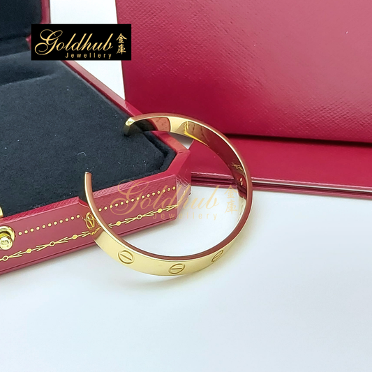 Cartier Love Cuff Bracelet, Open Model in Yellow Gold, Size 17