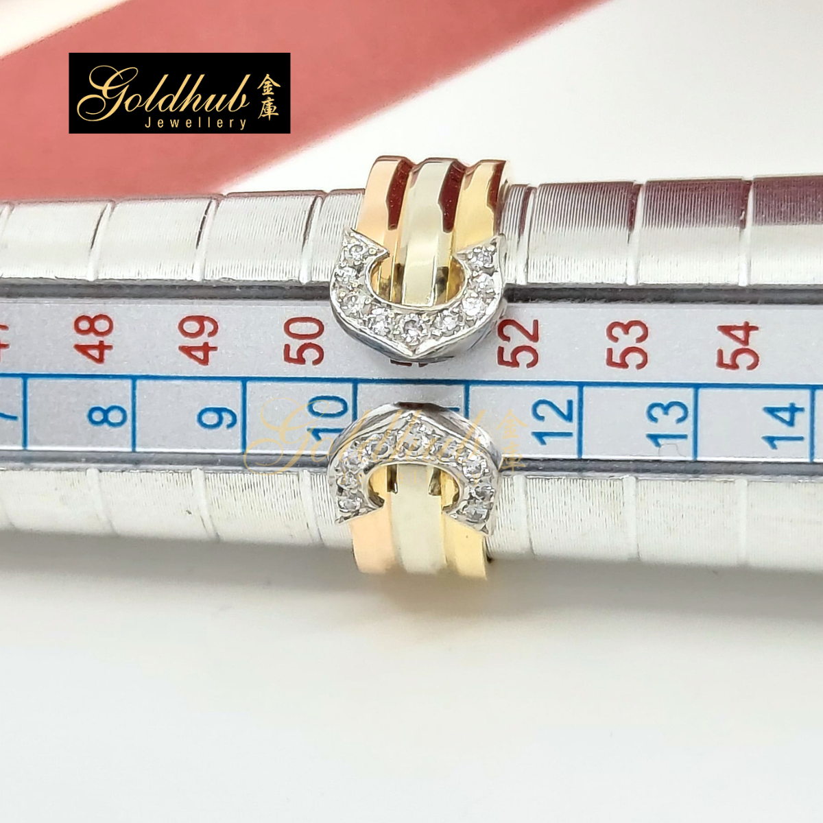 [Reserved] Cartier Mini Resort CC Diamond Ring, Size 51