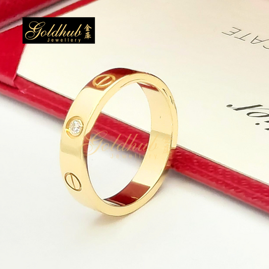 Cartier Wedding Love Band with 1 Diamond Ring in Yellow Gold, Size 51