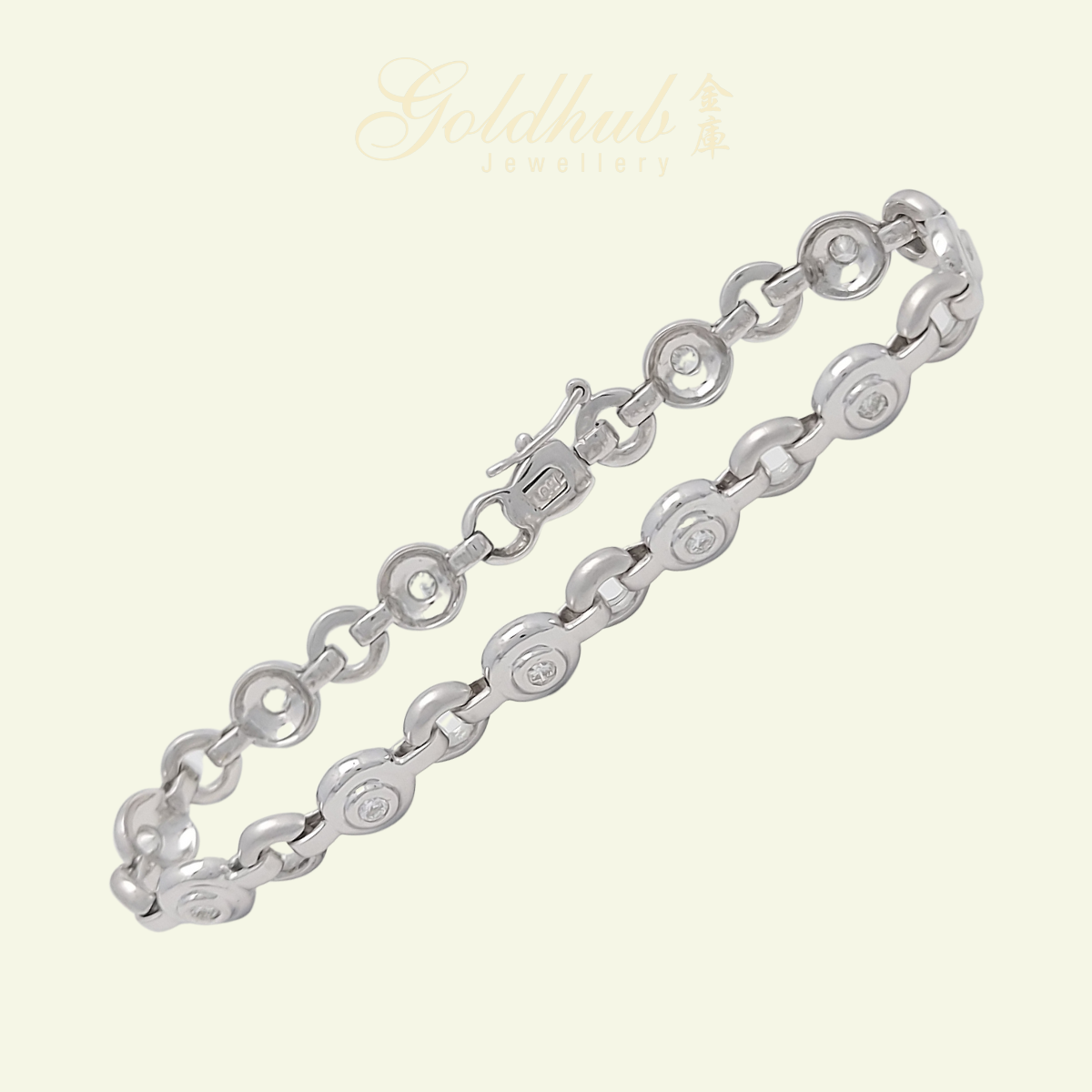 [FURTHER DISCOUNTED] 18K Diamond Bracelet in White Gold