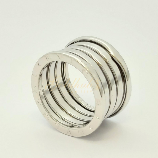 Bvlgari B.zero1 5 Band Ring in White Gold, Size 54