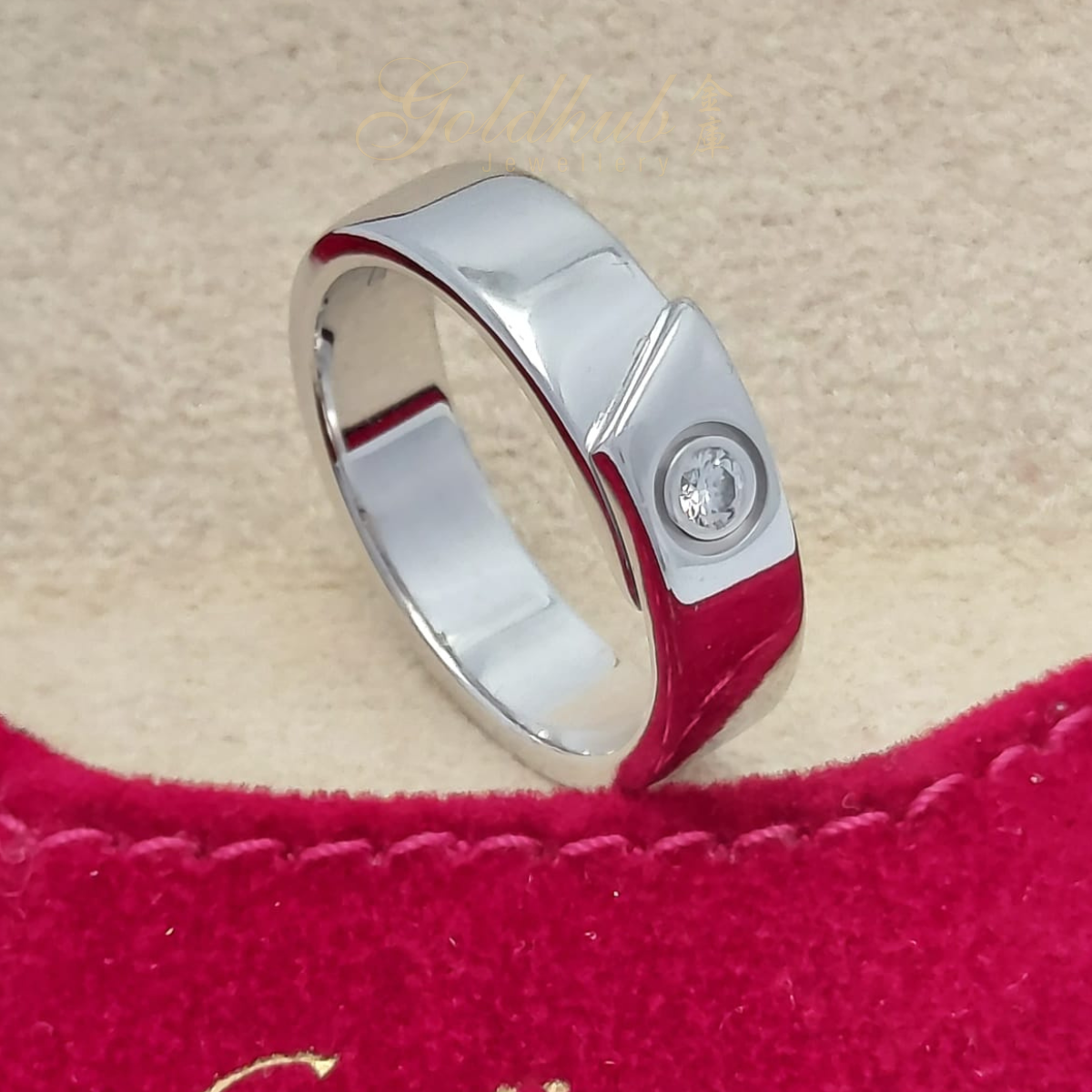 [RELOCATION SALES] 18k Preloved Cartier Anniversary Diamond Ring in White Gold