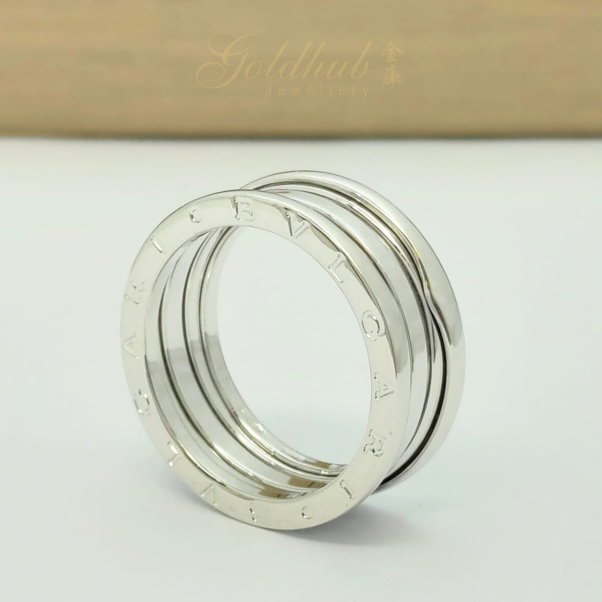 Bvlgari B.zero1 3 Band Ring in White Gold