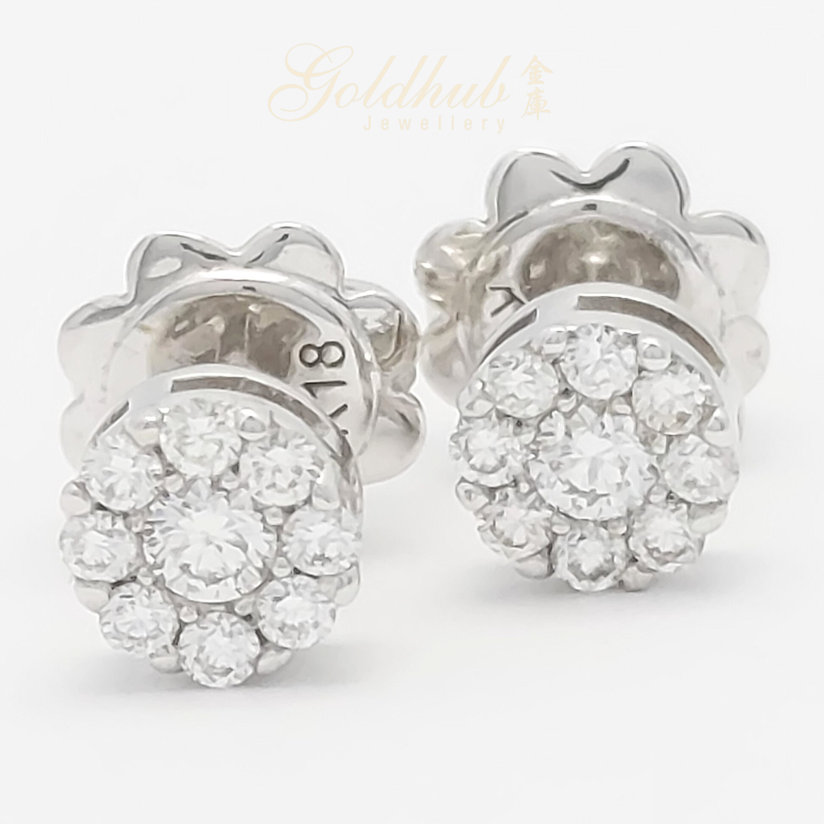[FURTHER DISCOUNTED] 18k Diamond Earrings in White Gold
