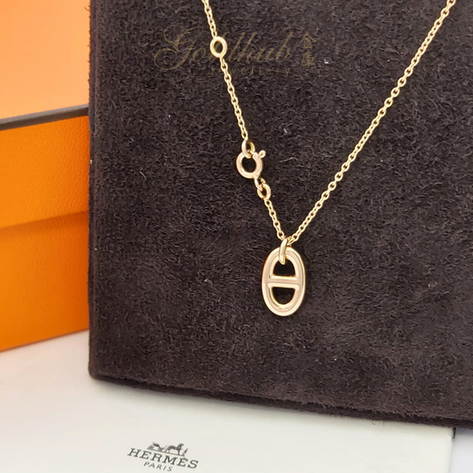 18k Pre-loved Hermes Farandole Pendant (Small Model) Necklace in Rose Gold
