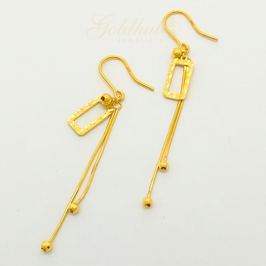 18k Dangling Earring in Yellow Gold