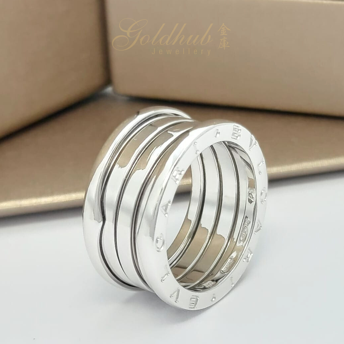 Bvlgari B.zero1 4 Band Ring in White Gold