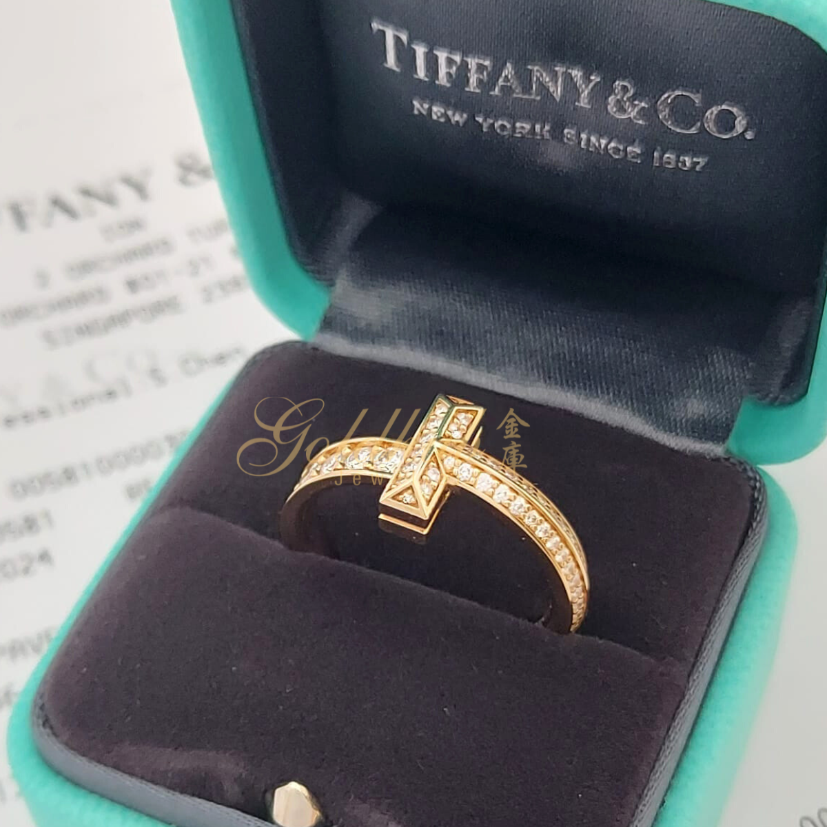 Tiffany T1 Narrow Diamond Ring in Rose Gold