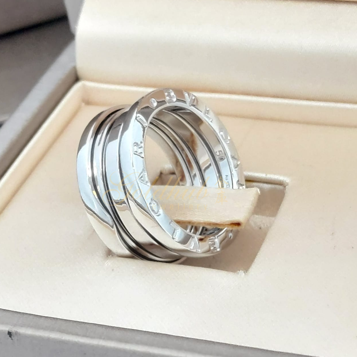 Bvlgari B.zero1 3 Band Ring in White Gold