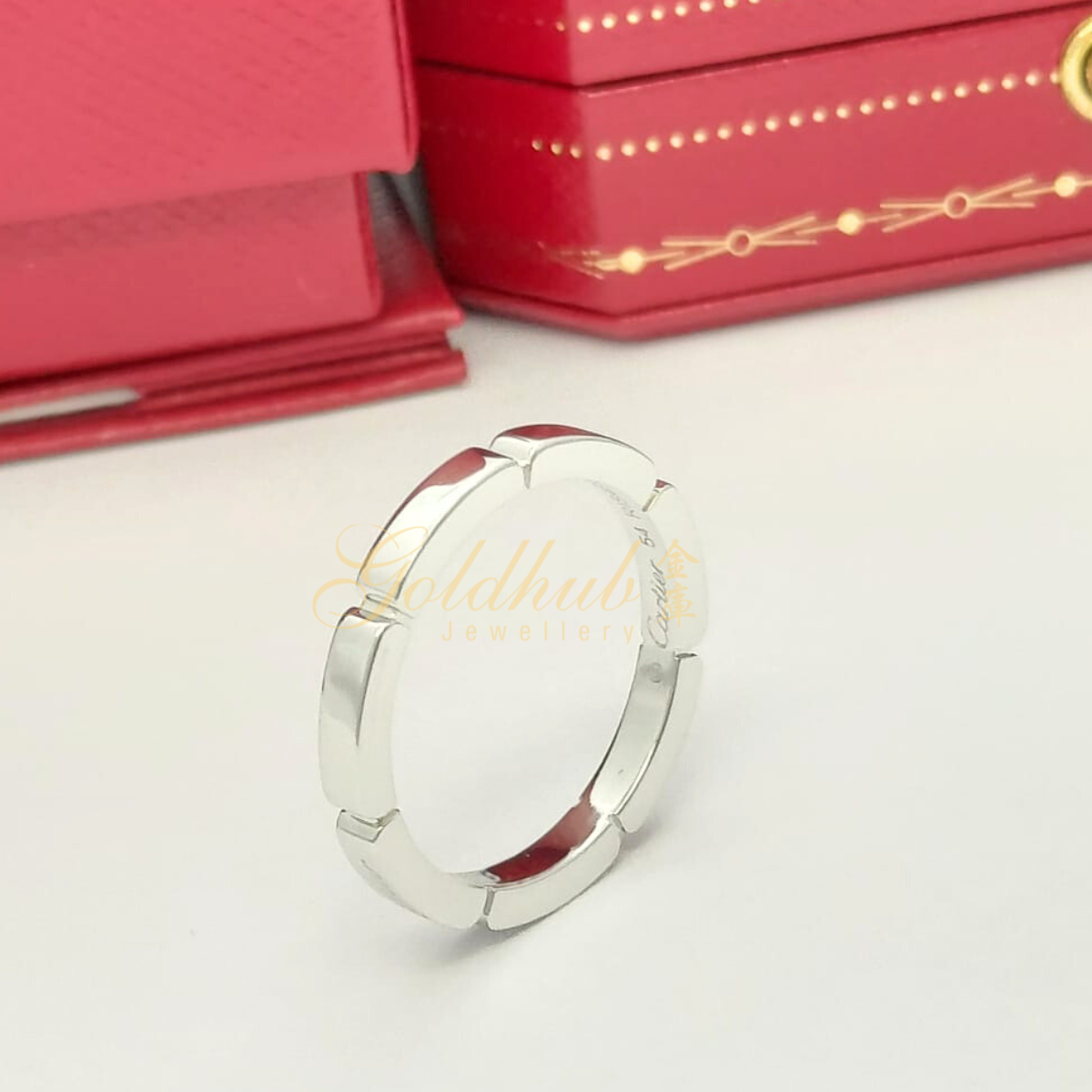 Cartier Maillon Panthere Wedding Ring in White Gold