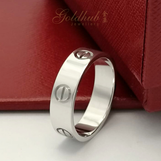 [RELOCATION SALES] 18k Pre-loved Cartier Love Ring in White Gold