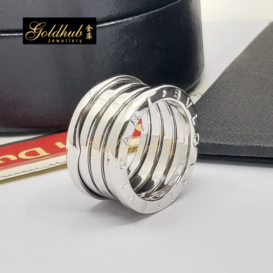 Bvlgari B.zero1 4 Band Ring in White Gold, Size 53