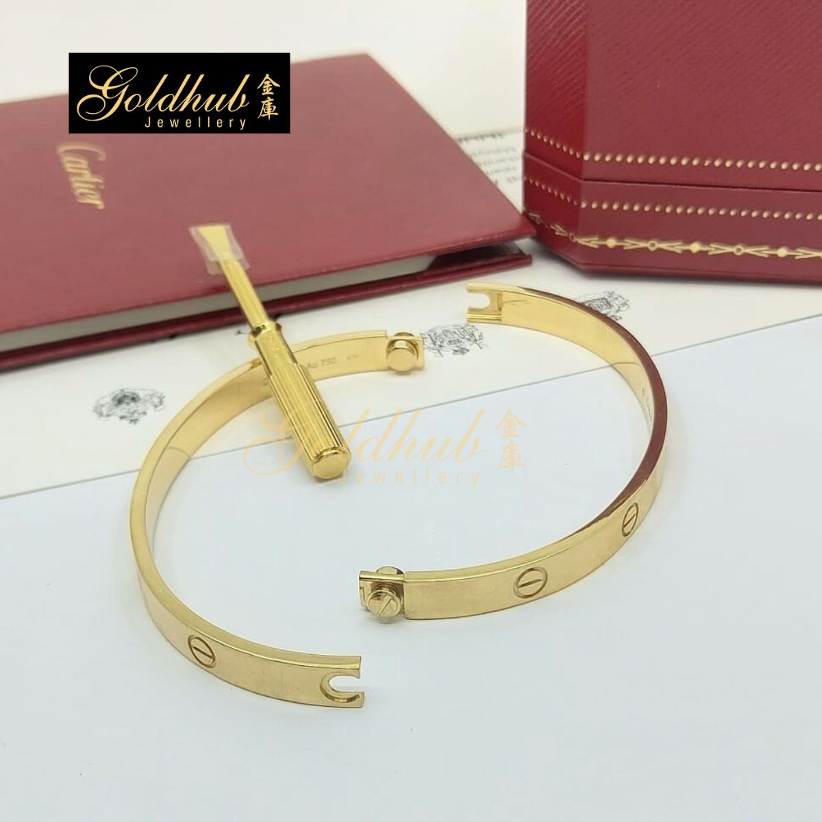 [Reserved] Cartier Love Bracelet, Classic Model in Yellow Gold, Size 20 GB00217