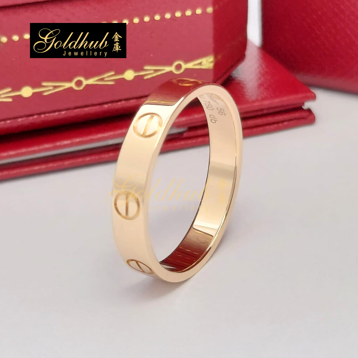 Cartier Love Wedding Band in Rose Gold, Size 56