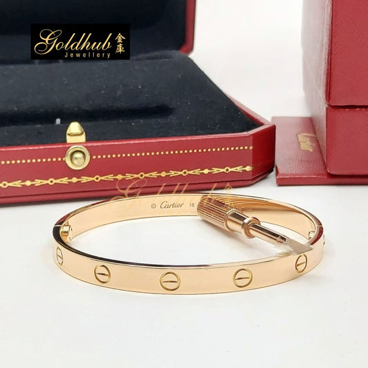 [Reserved] Cartier Love Bracelet, Classic Model in Rose Gold, Size 18