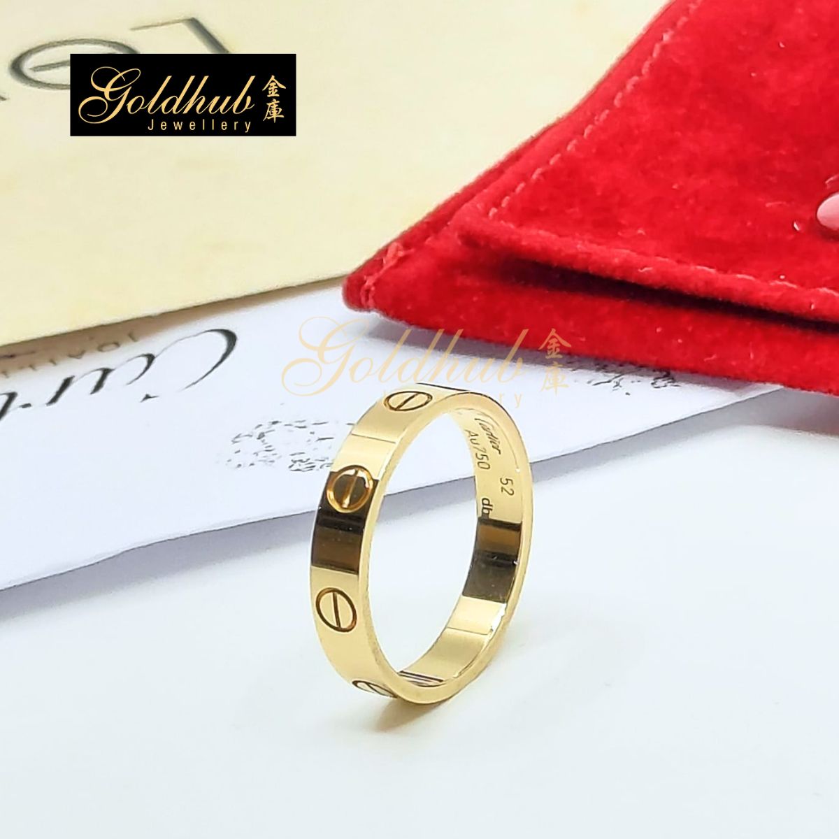 Cartier Love Ring, Small Model in Yellow Gold, Size 52