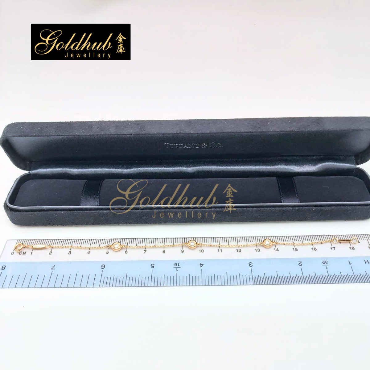 [Reserved] Tiffany & Co Elsa Peretti, Diamonds by the Yard Bracelet in Rose Gold