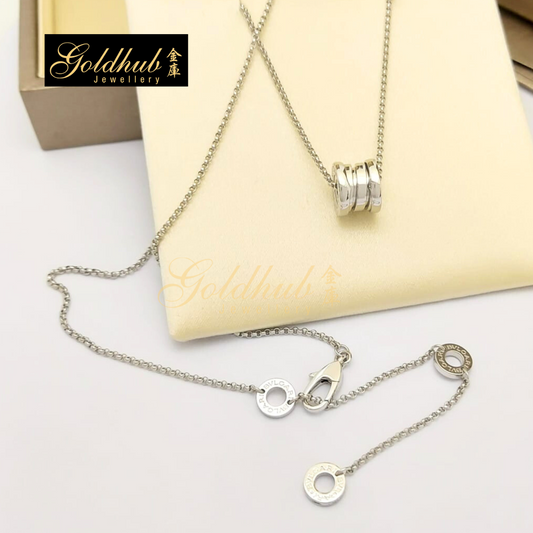 Bvlgari B.zero1 Mini Pendant Necklace in White Gold, 45cm