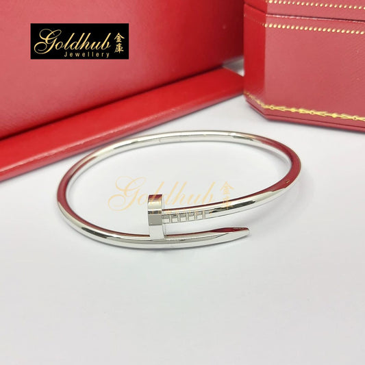Cartier Juste Un Clou Bracelet in White Gold, Size 18