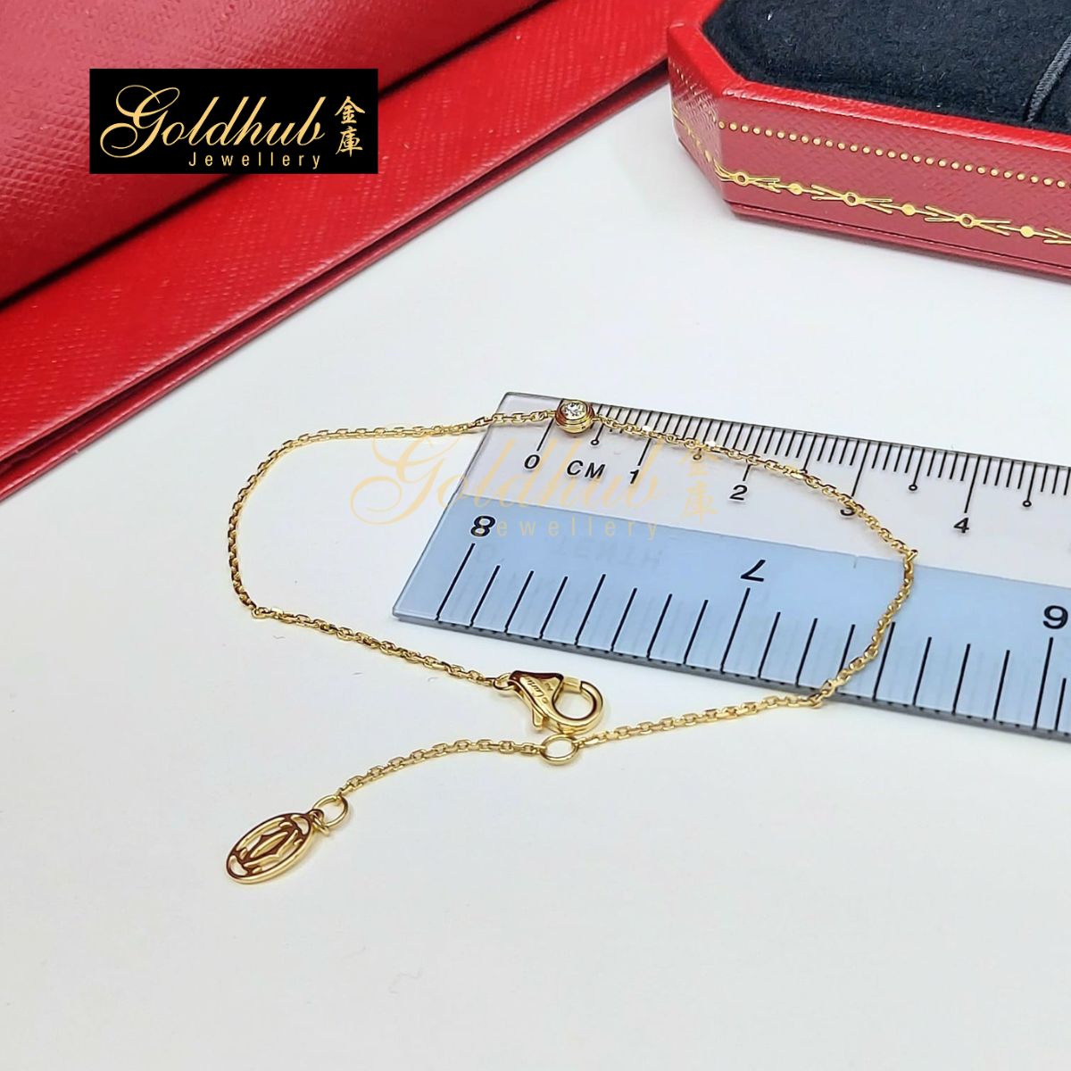 Cartier D'amour Bracelet, Diamond, Mini Model in Yellow Gold