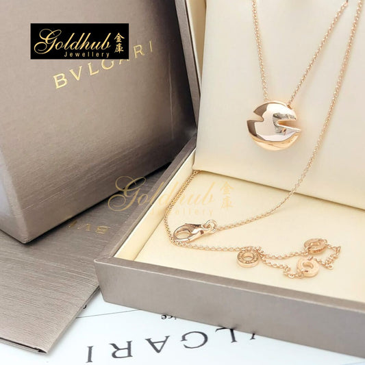 Bvlgari Cabochon Necklace in Rose Gold