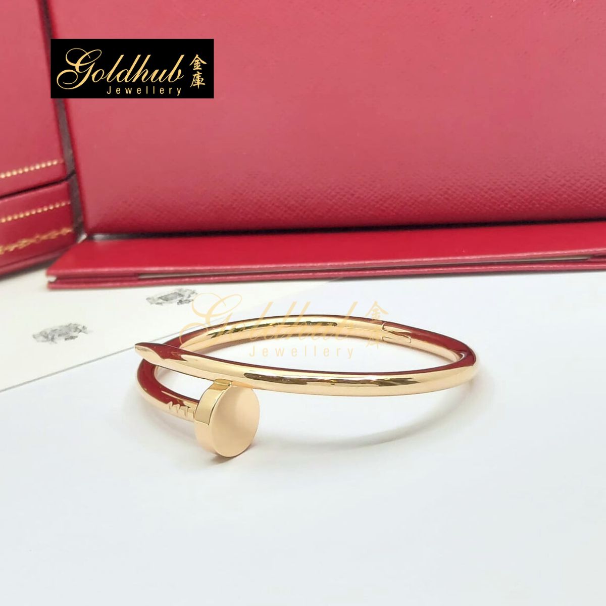 Cartier Juste Un Clou Bracelet, Classic Model in Rose Gold, Size 15