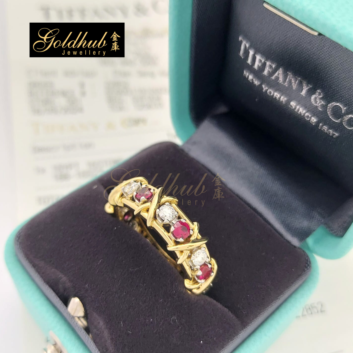 Jean Schlumberger by Tiffany Sixteen Stone Ring, Size 8