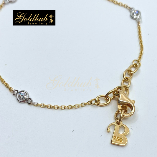 [Reserved] 5 Diamonds Bracelet in Yellow Gold