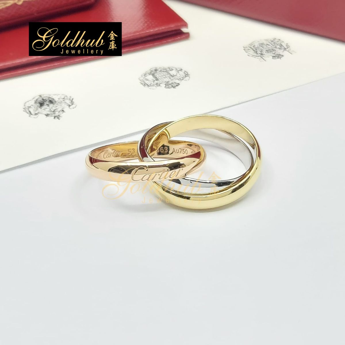 Cartier Trinity Ring, Classic Model Size 53 GR00750