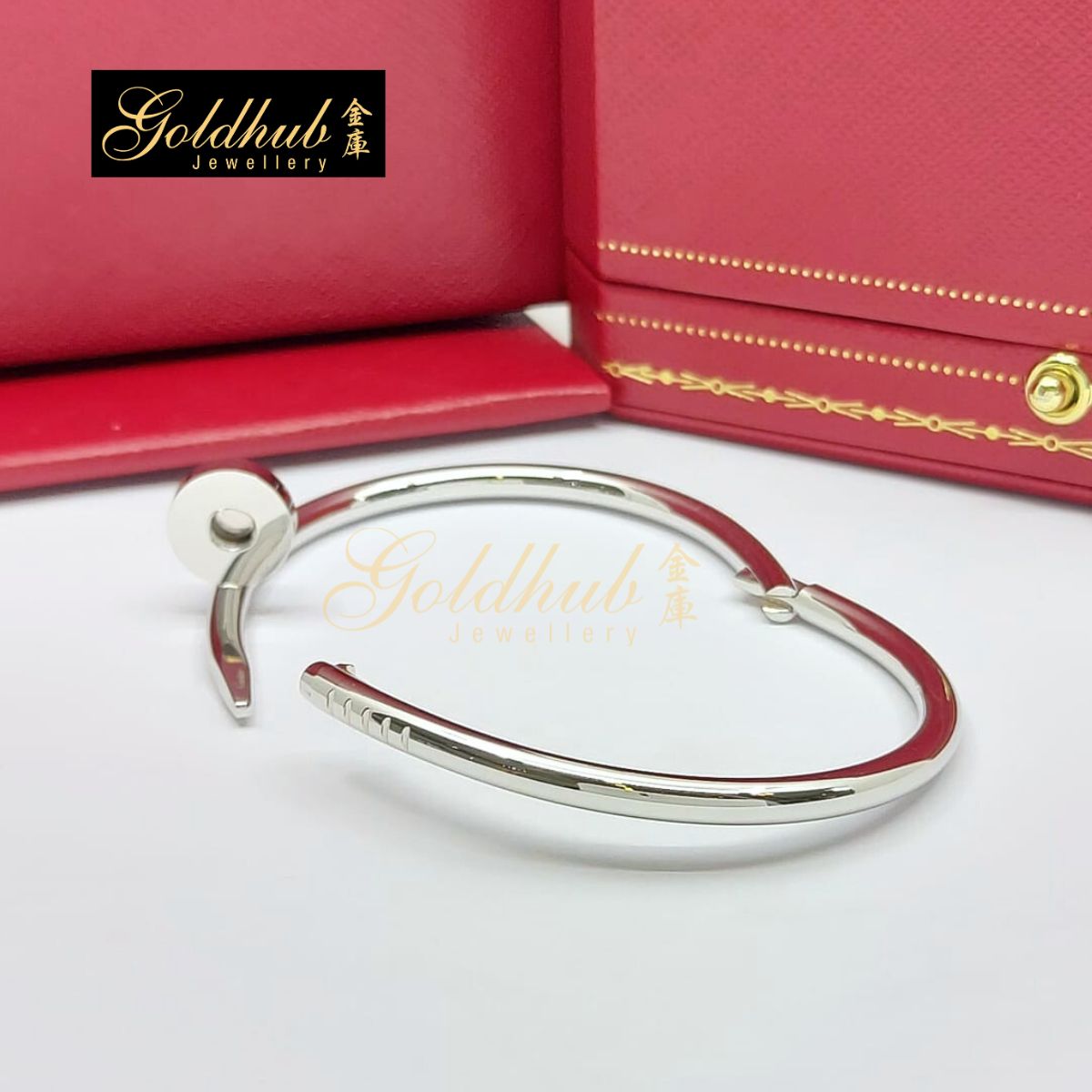 Cartier Juste Un Clou Bracelet, Classic Model in White Gold, Size 16