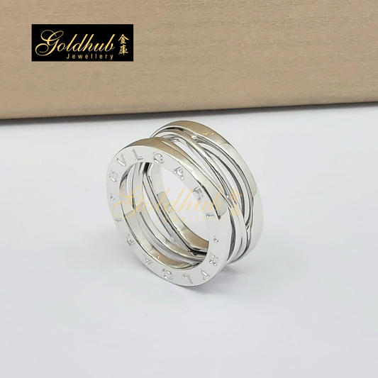 Bvlgari B.zero1 Legend Ring in White Gold, Size 53