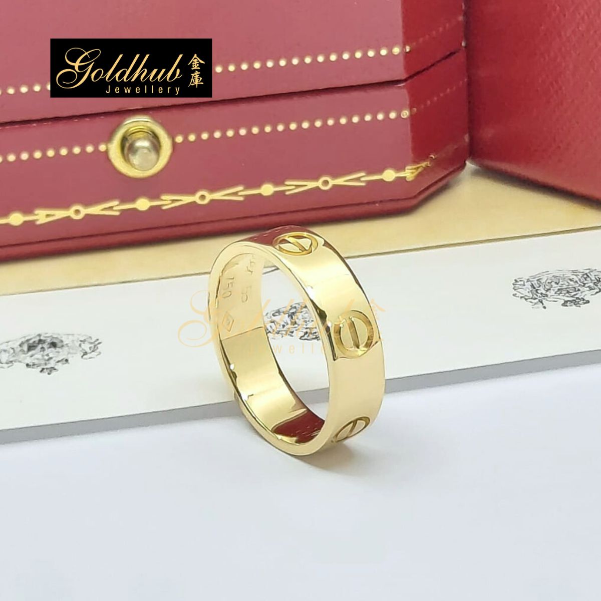 Cartier Love Ring, Classic Model Size 55 in Yellow Gold