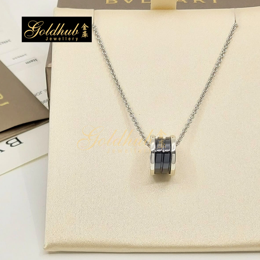 Bvlgari Save the Children Necklace, Black Ceramic in Sterling Silver