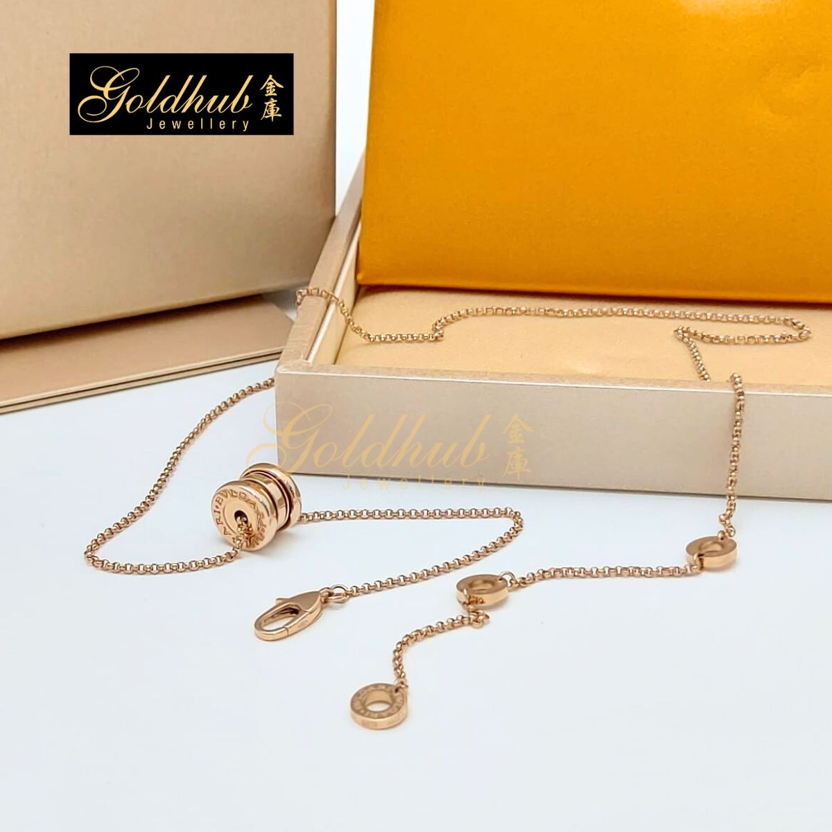 Bvlgari B.zero1 Mini Pendant Necklace in Rose Gold