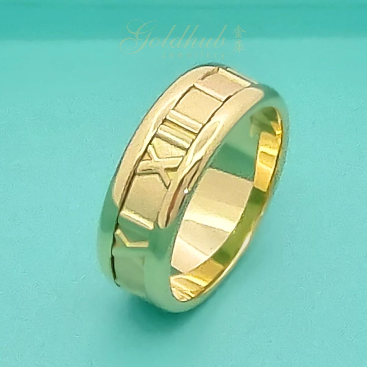 18k Pre-loved Tiffany & Co. Atlas Ring in Yellow Gold