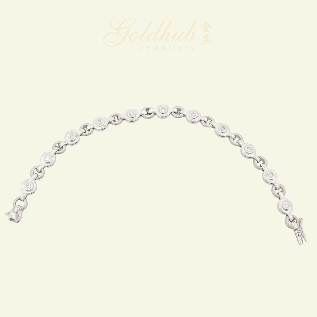 [FURTHER DISCOUNTED] 18K Diamond Bracelet in White Gold