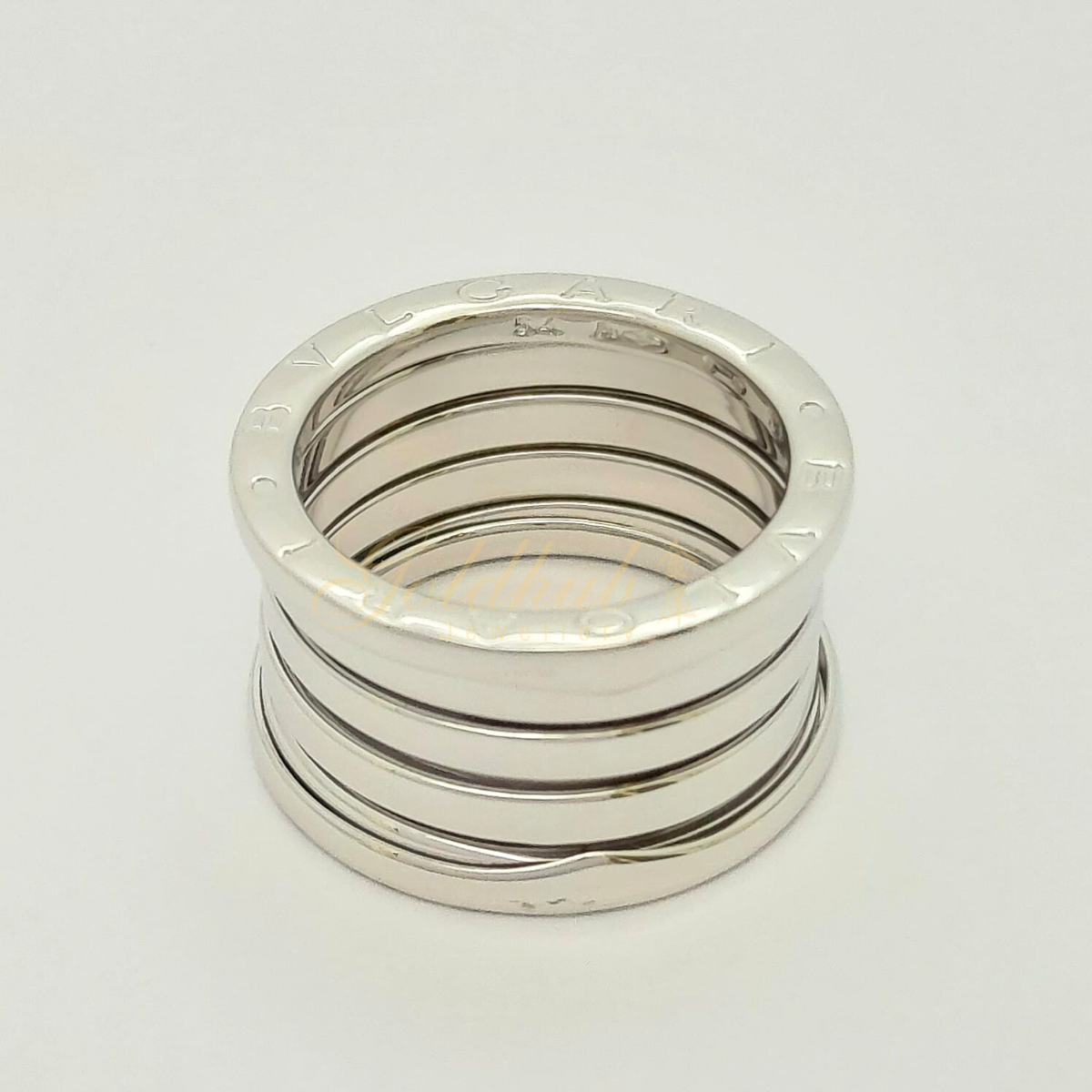 Bvlgari B.zero1 5 Band Ring in White Gold, Size 54