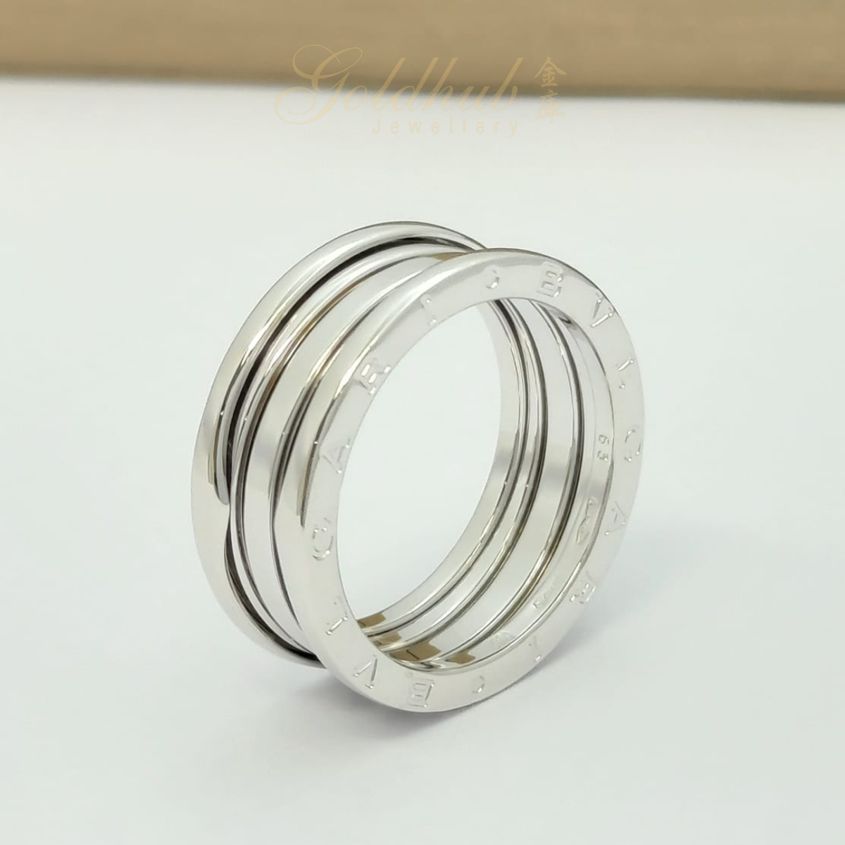 Bvlgari B.zero1 3 Band Ring in White Gold