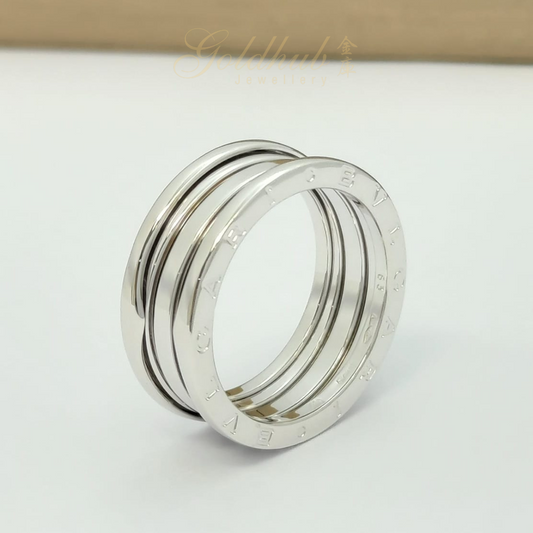 Bvlgari B.zero1 3 Band Ring in White Gold, Size 63