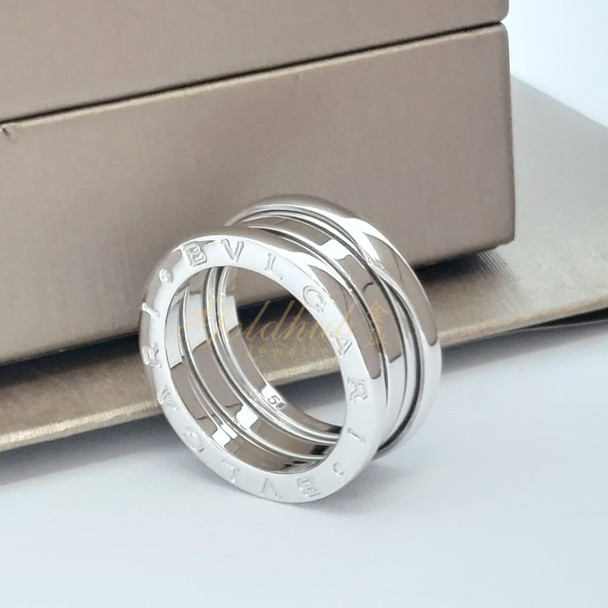 Bvlgari B.zero1 3 Band Ring in White Gold