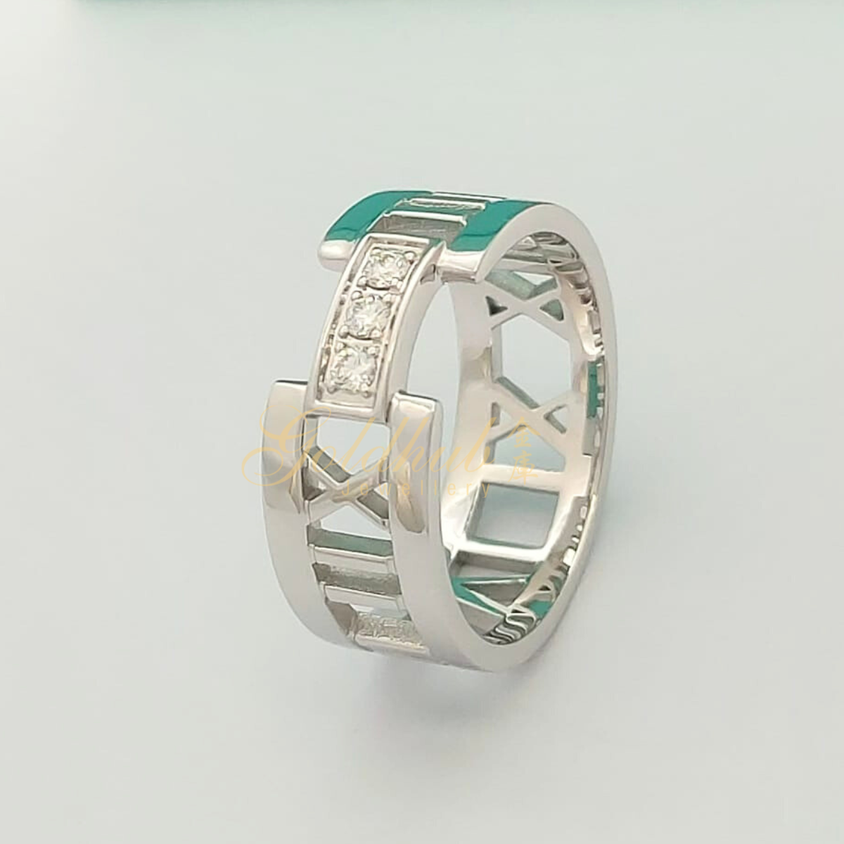 Tiffany & Co. Atlas Diamond Ring in White Gold