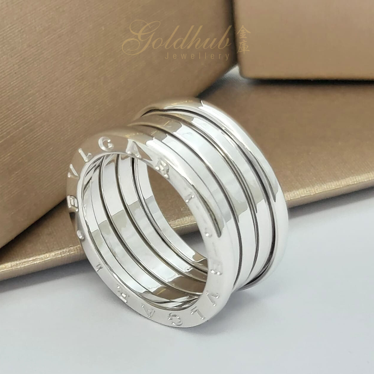 Bvlgari B.zero1 4 Band Ring in White Gold