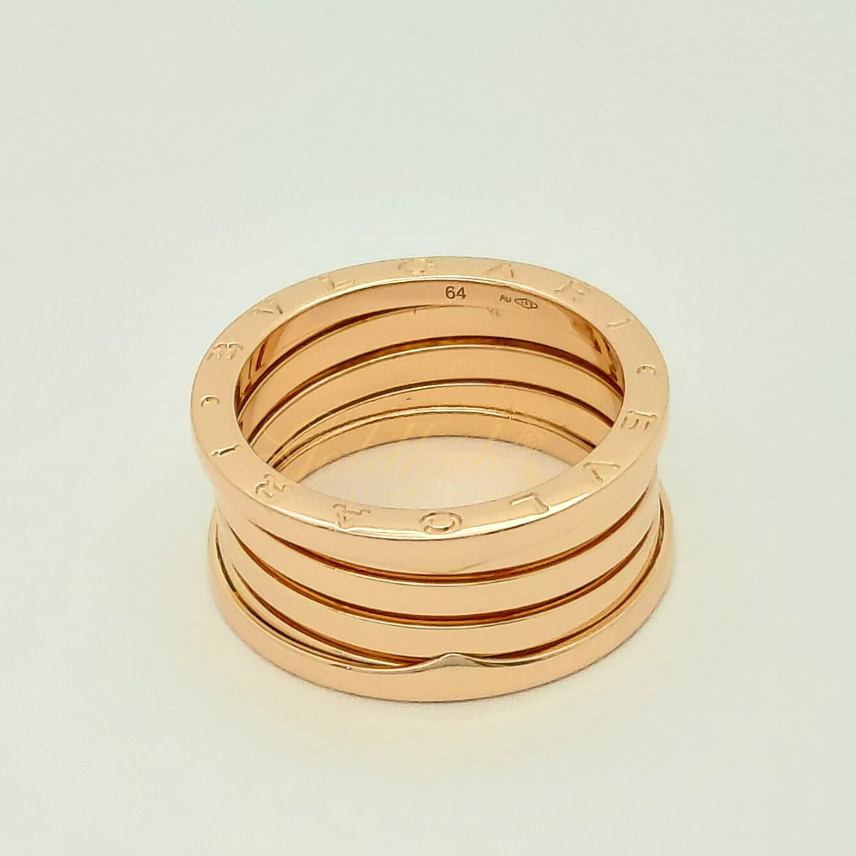 Bvlgari B.zero1 4 Band Ring in Rose Gold, Size 64