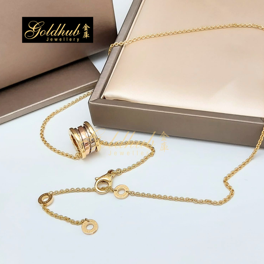 Bvlgari B.zero1 Necklace, Tokyo Olympics Limited Edition in Yellow, Rose and White Gold
