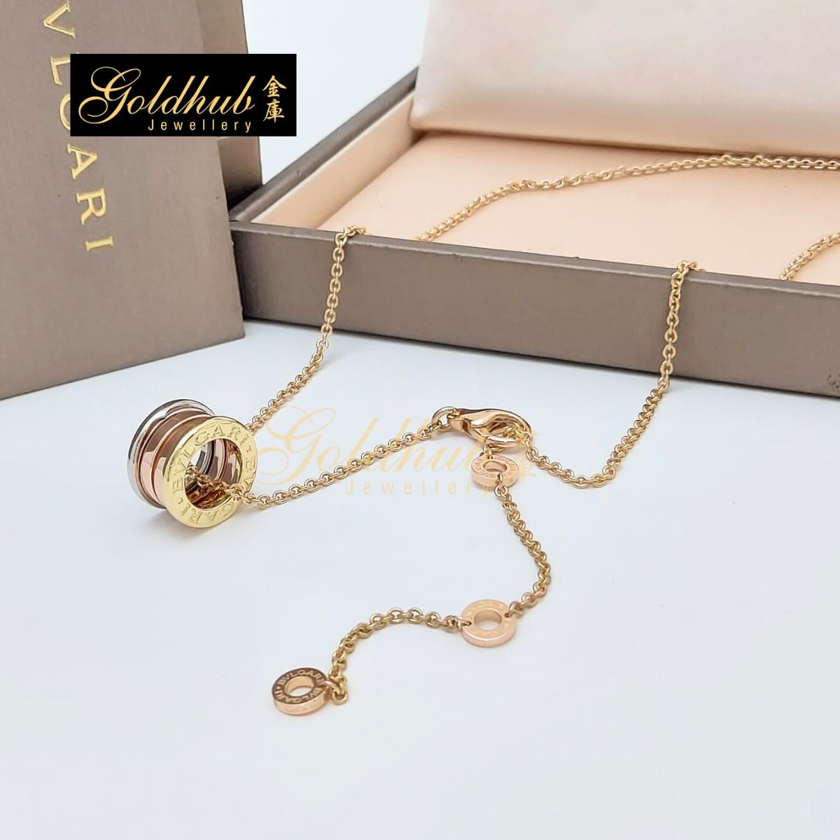 [Reserved] Bvlgari B.zero1 Necklace in Rose, White and Yellow Gold